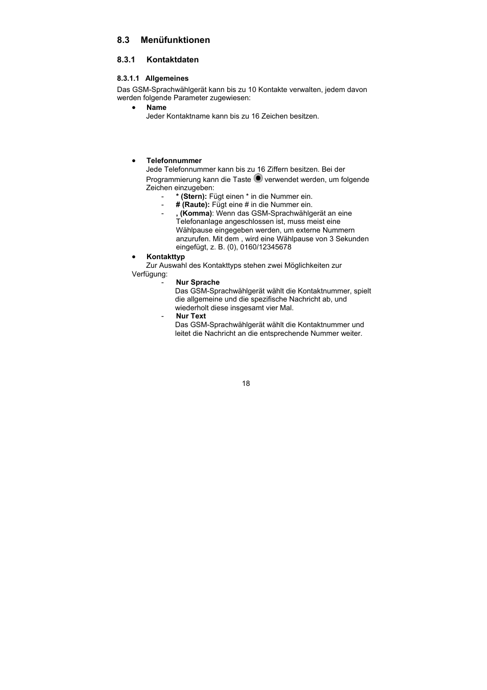 ABUS AZ6302 Terxon GSM dialer User Manual | Page 18 / 245