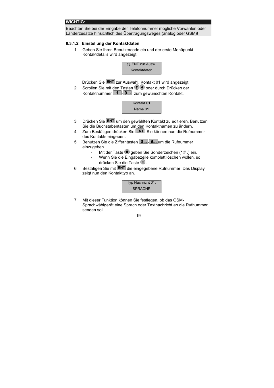 ABUS AZ6302 Terxon GSM dialer User Manual | Page 19 / 245