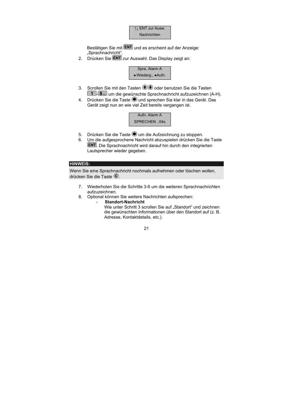 ABUS AZ6302 Terxon GSM dialer User Manual | Page 21 / 245