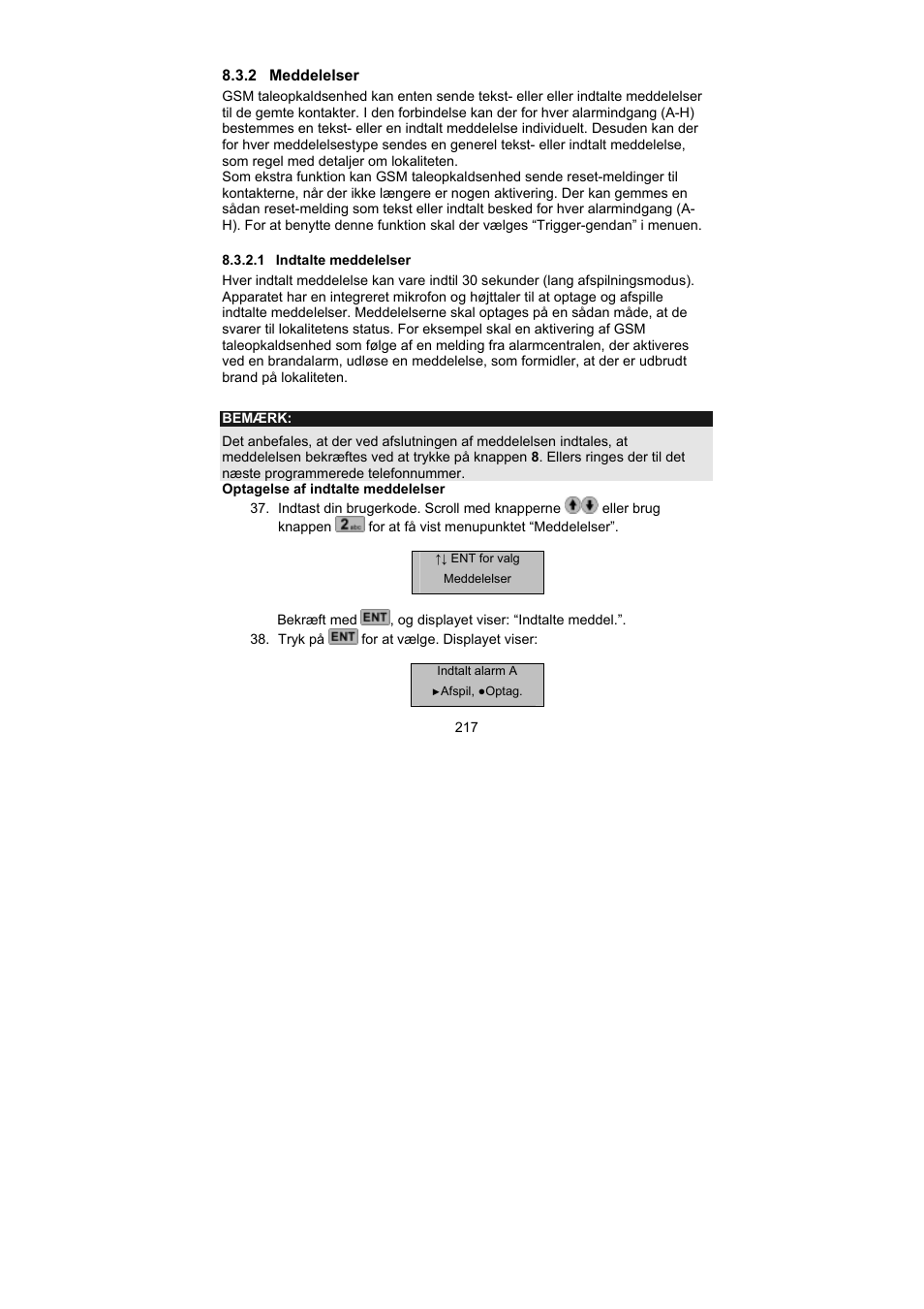 ABUS AZ6302 Terxon GSM dialer User Manual | Page 217 / 245