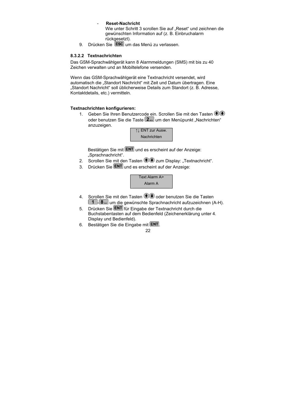 ABUS AZ6302 Terxon GSM dialer User Manual | Page 22 / 245
