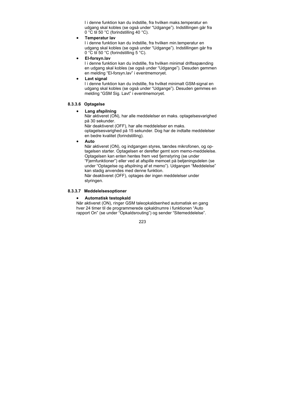 ABUS AZ6302 Terxon GSM dialer User Manual | Page 223 / 245