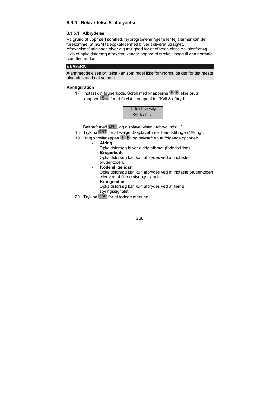 ABUS AZ6302 Terxon GSM dialer User Manual | Page 226 / 245