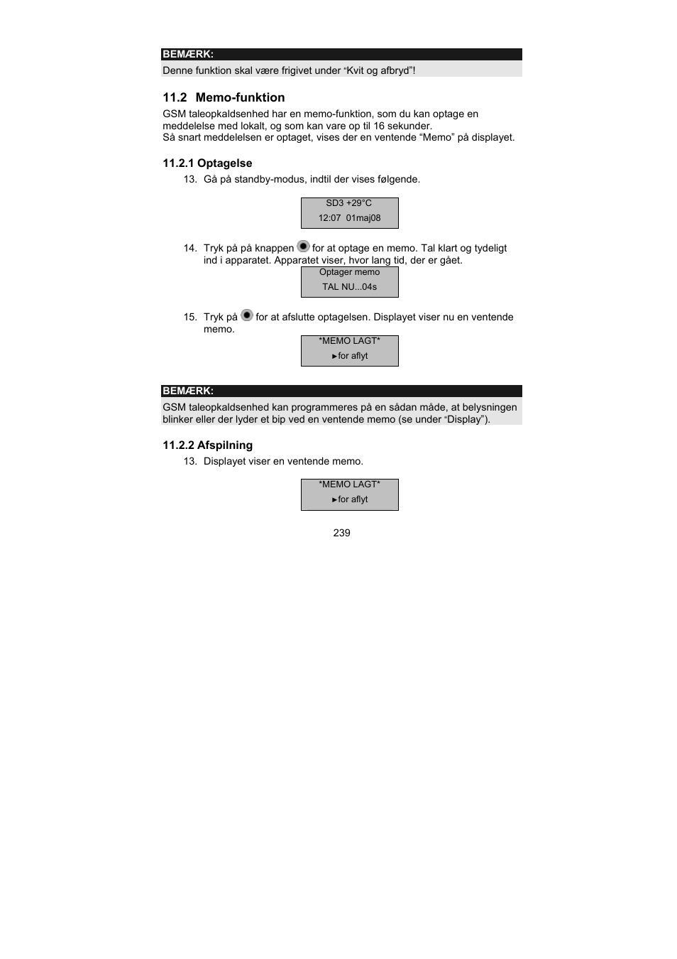 ABUS AZ6302 Terxon GSM dialer User Manual | Page 239 / 245