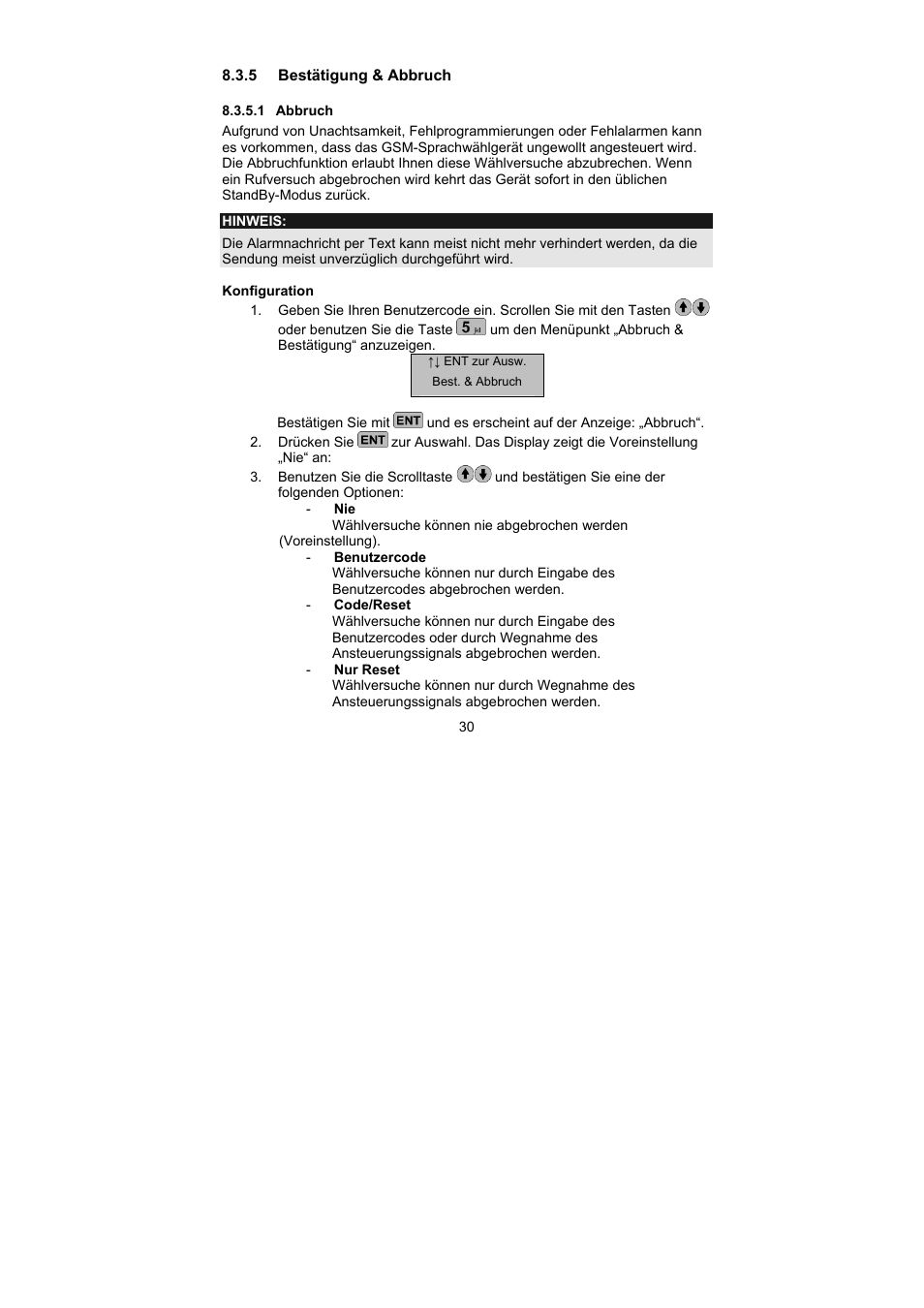ABUS AZ6302 Terxon GSM dialer User Manual | Page 30 / 245