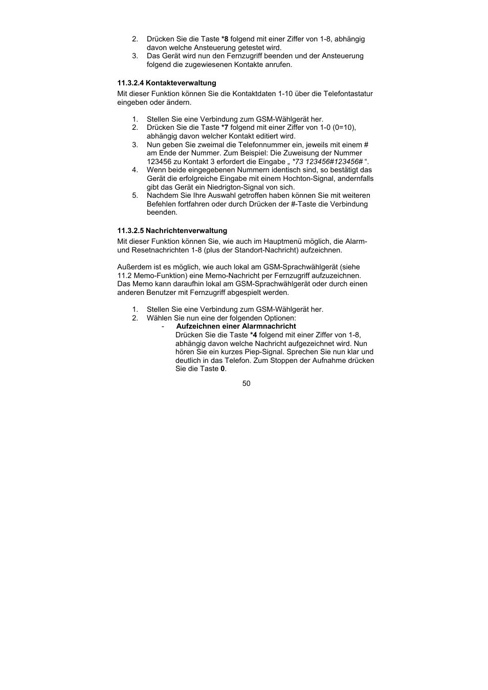 ABUS AZ6302 Terxon GSM dialer User Manual | Page 50 / 245