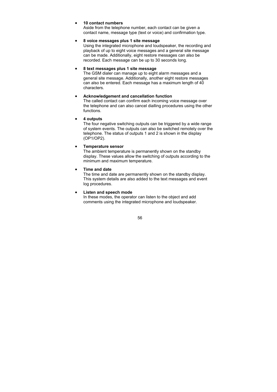 ABUS AZ6302 Terxon GSM dialer User Manual | Page 56 / 245