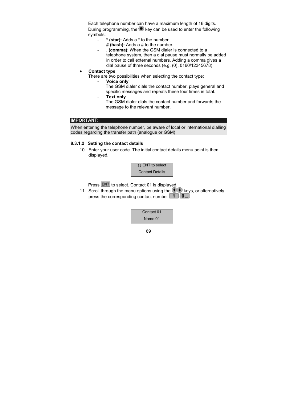 ABUS AZ6302 Terxon GSM dialer User Manual | Page 69 / 245