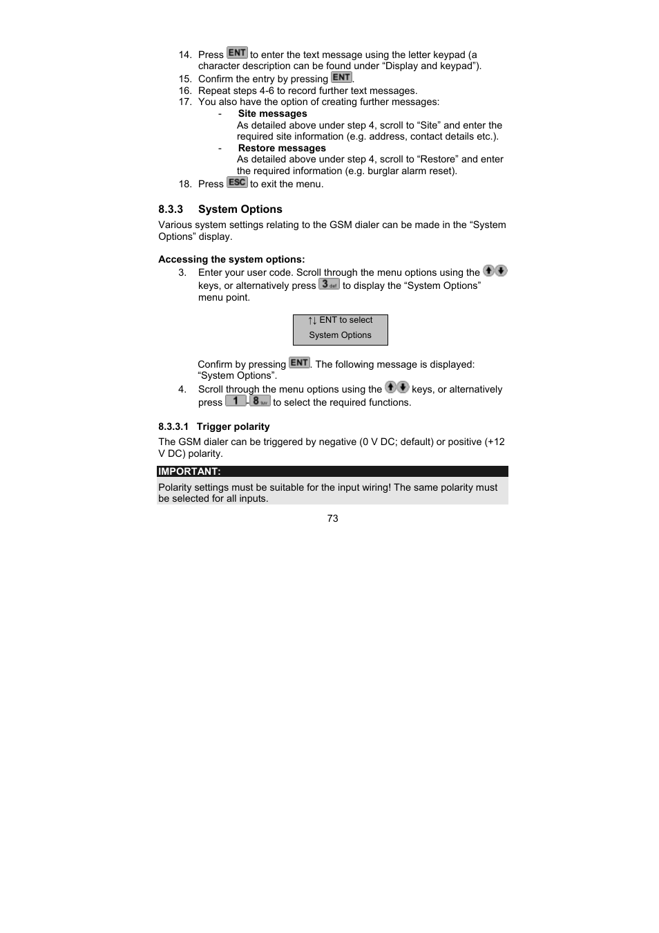ABUS AZ6302 Terxon GSM dialer User Manual | Page 73 / 245