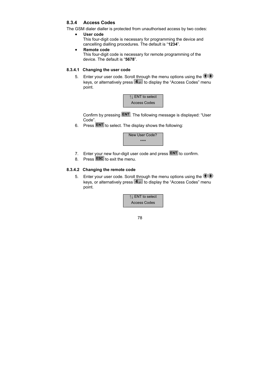 ABUS AZ6302 Terxon GSM dialer User Manual | Page 78 / 245