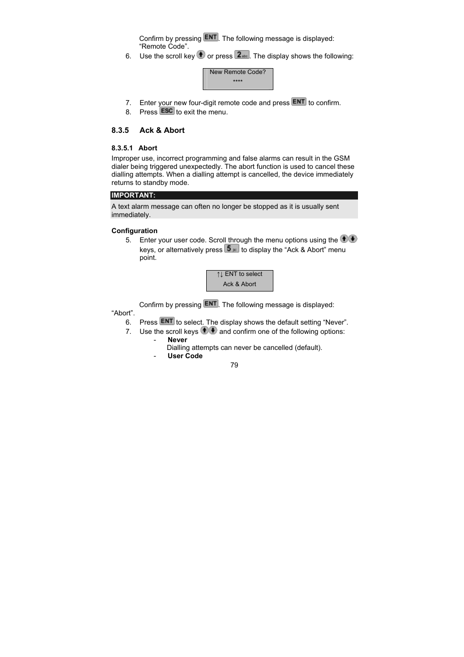ABUS AZ6302 Terxon GSM dialer User Manual | Page 79 / 245