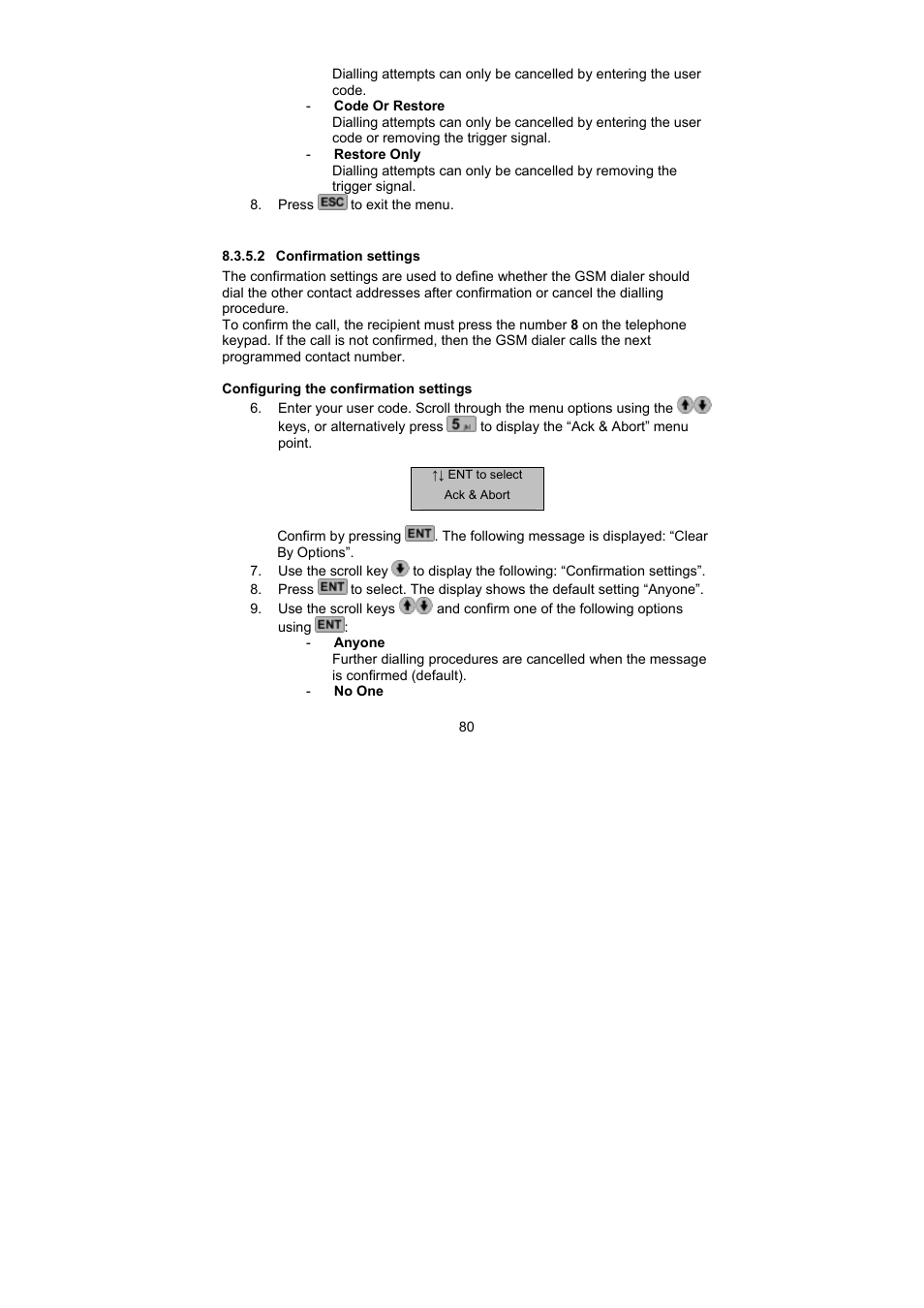 ABUS AZ6302 Terxon GSM dialer User Manual | Page 80 / 245