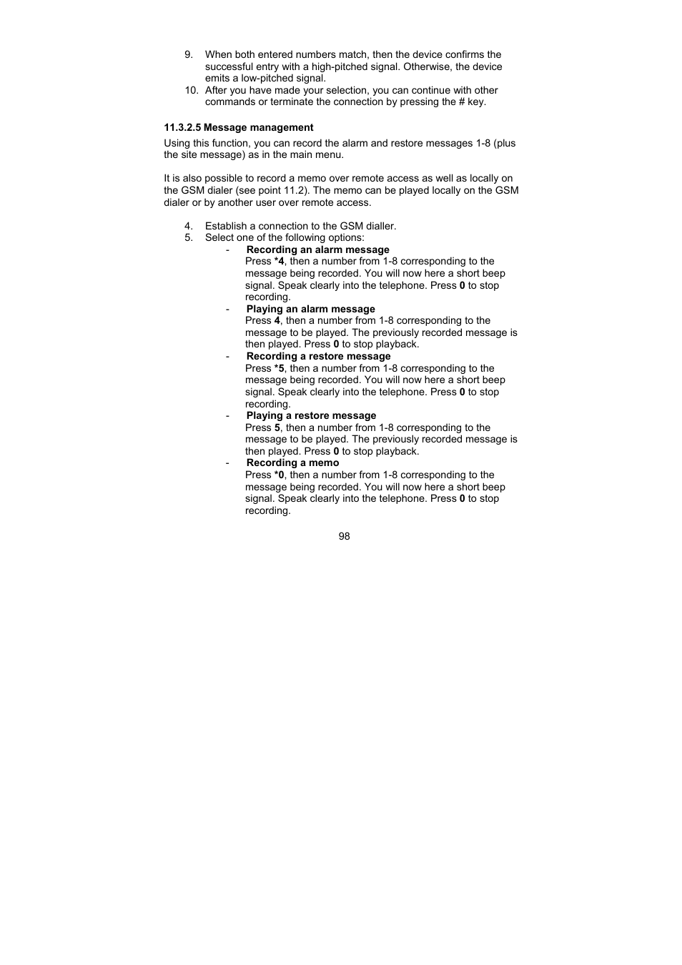 ABUS AZ6302 Terxon GSM dialer User Manual | Page 98 / 245