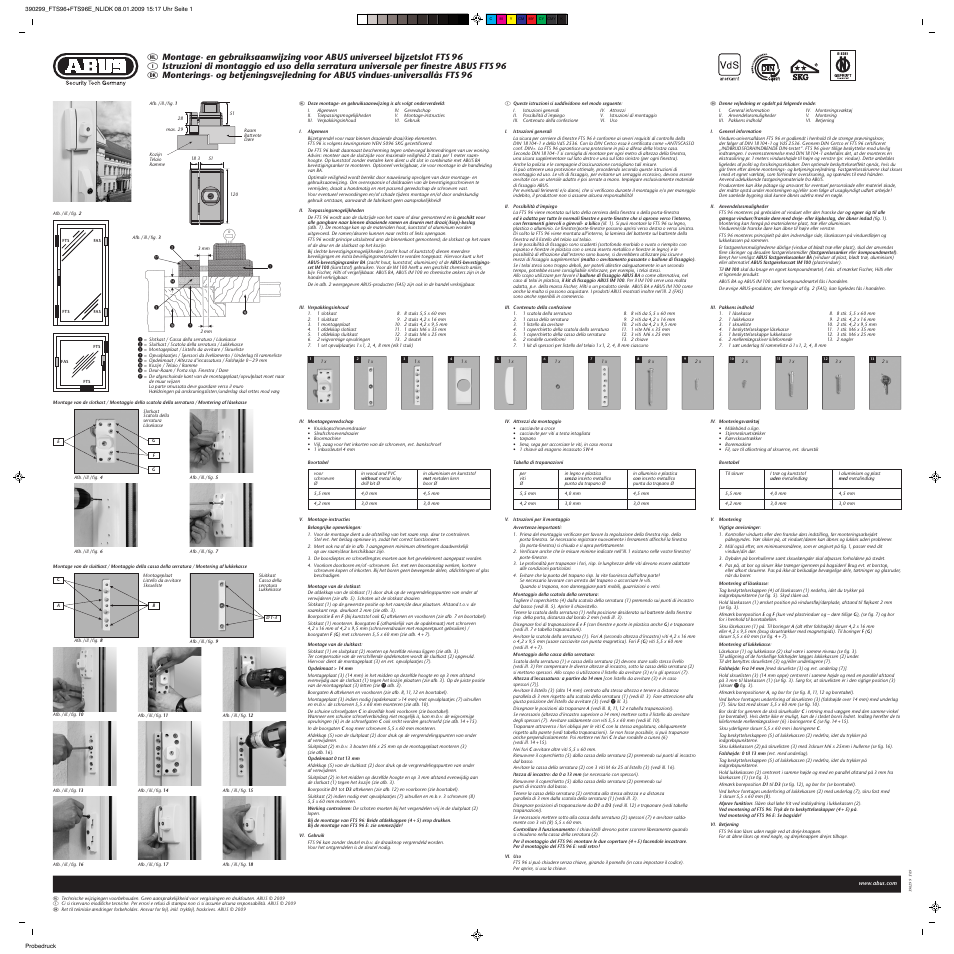 Fts96 + fts96e nl-i-dk 390299 | ABUS FUFT50002 Secvest wireless window protection system FTS 96 E - AL0145 User Manual | Page 3 / 4