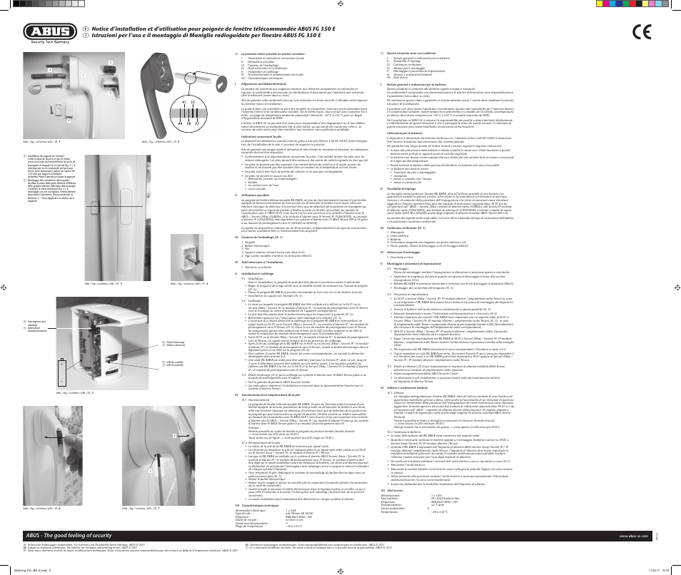 ABUS FU8430 Secvest 2WAY FG 350 E wireless window handle User Manual | Page 2 / 2