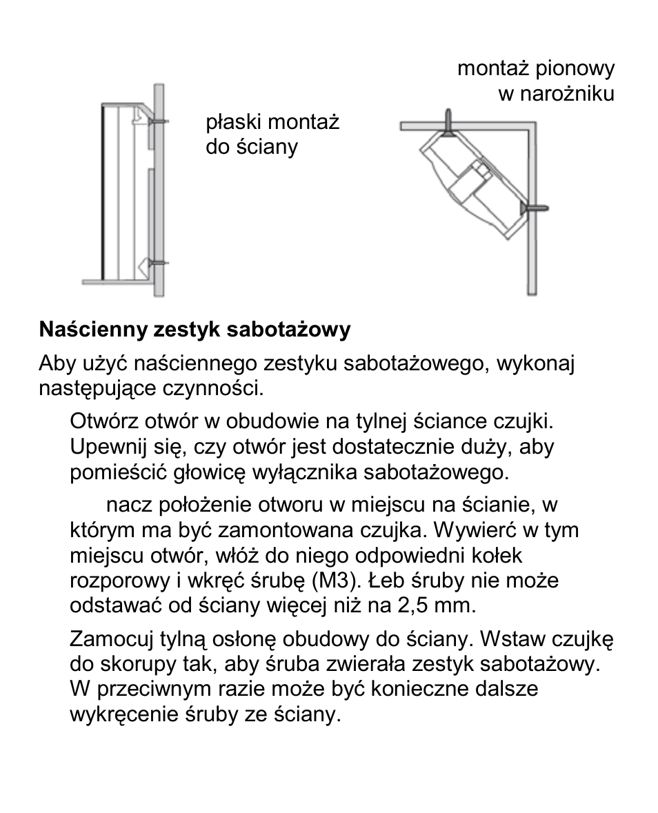 Naścienny zestyk sabotażowy | ABUS FU8360 Secvest 2WAY Pet Immune Wireless Motion Detector User Manual | Page 81 / 85