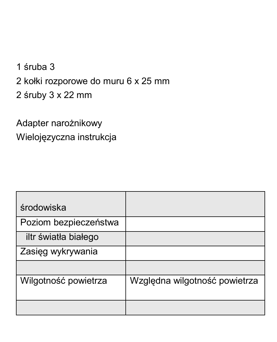 Zakres dostawy, Dane techniczne | ABUS FU8350 Secvest 2WAY Wireless Motion Detector User Manual | Page 78 / 87