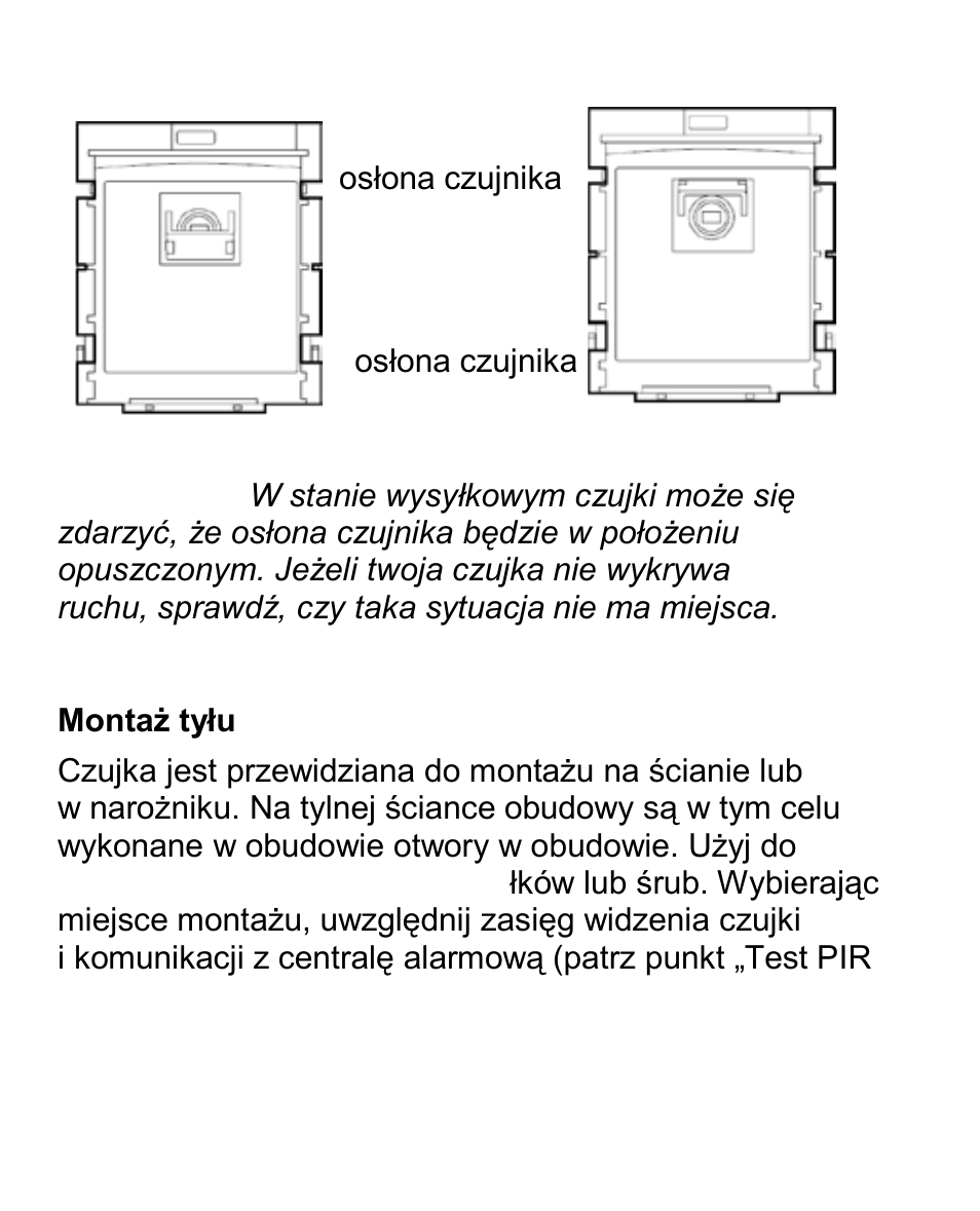 Montaż tyłu | ABUS FU8350 Secvest 2WAY Wireless Motion Detector User Manual | Page 82 / 87
