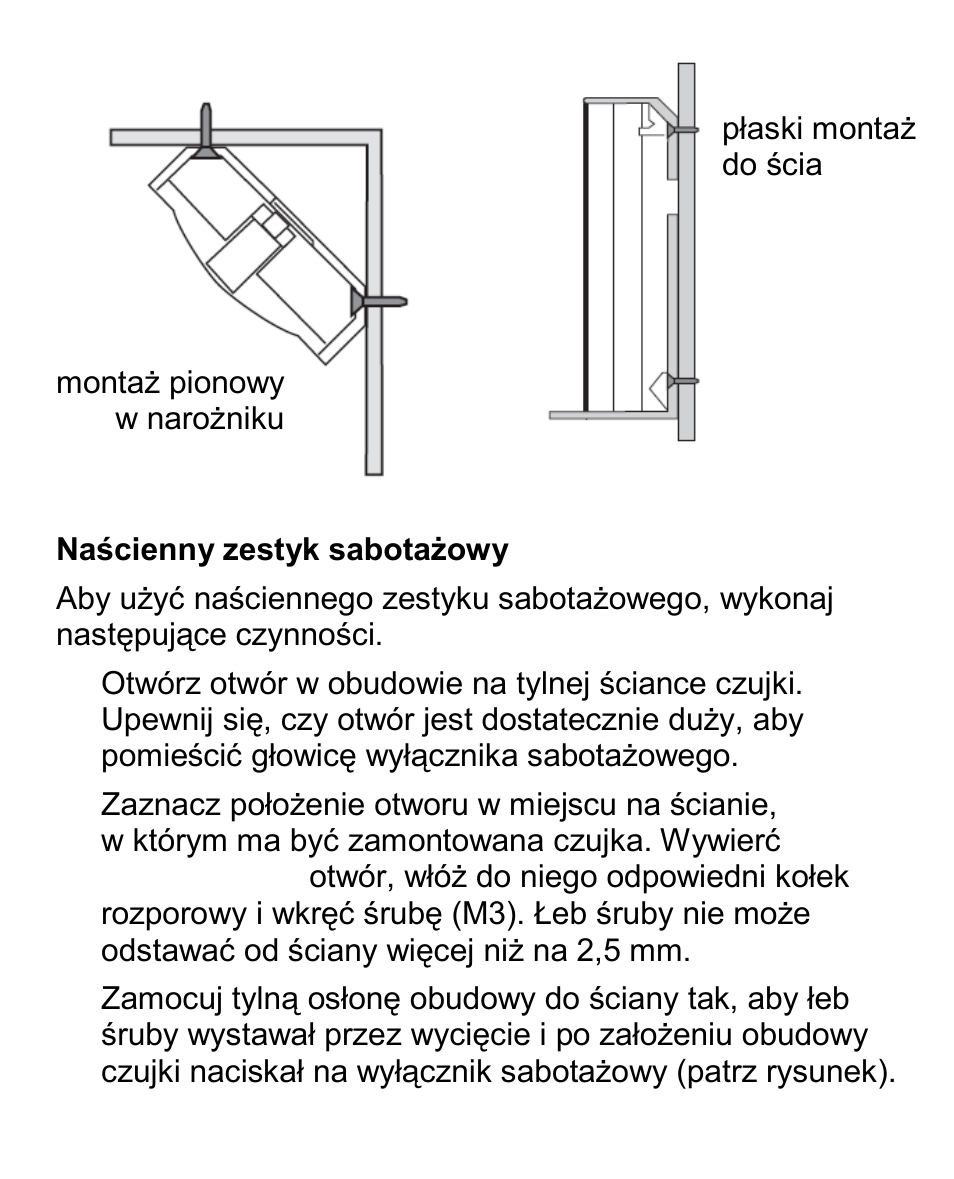 Naścienny zestyk sabotażowy | ABUS FU8350 Secvest 2WAY Wireless Motion Detector User Manual | Page 83 / 87
