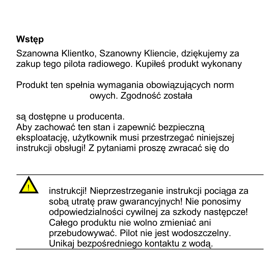 Wstęp | ABUS FU8100 Secvest 2WAY Wireless Remote Control User Manual | Page 49 / 56