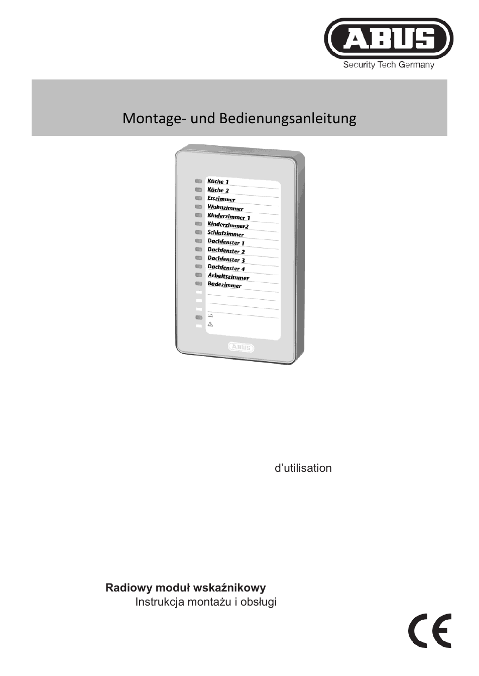 ABUS FU8403 Wireless Display Module User Manual | 50 pages