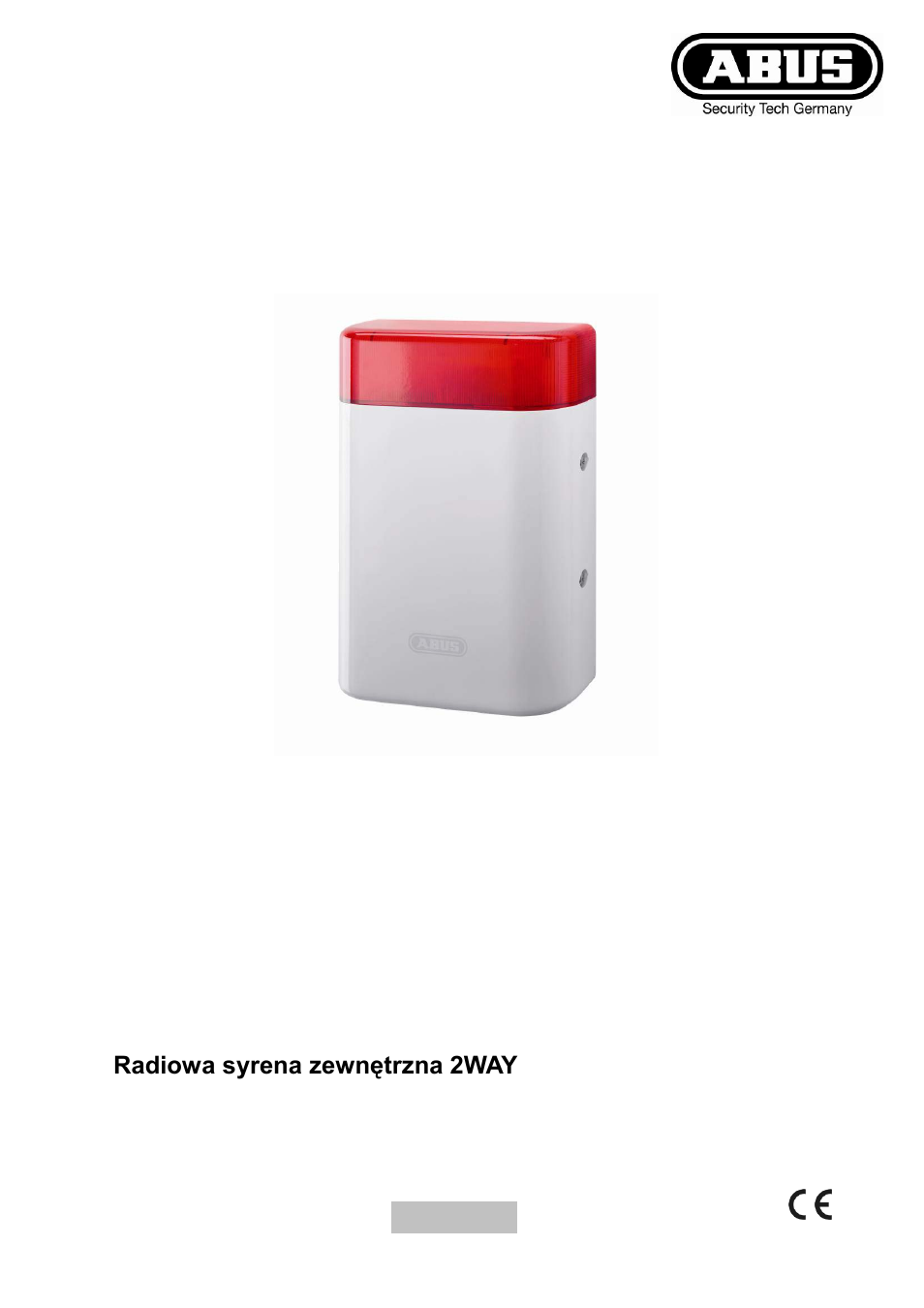 ABUS FU8222 Secvest 2WAY Wireless Outdoor Siren User Manual | 32 pages