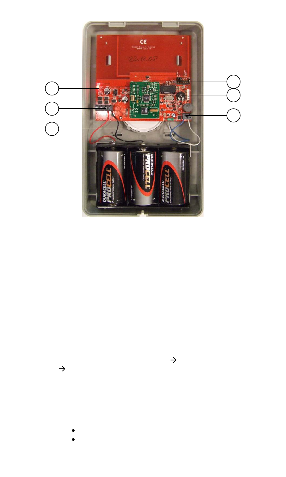 Placering af bagvæggen | ABUS FU8230 Secvest Wireless Indoor Sounder User Manual | Page 39 / 48