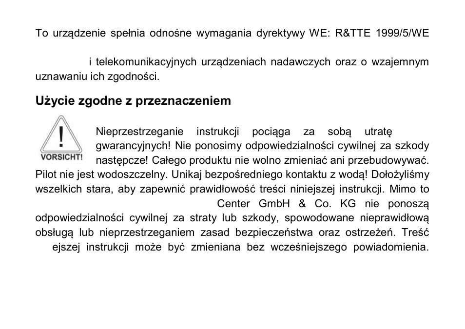 Użycie zgodne z przeznaczeniem | ABUS FUBE50011 Secvest Wireless Remote Control User Manual | Page 44 / 62