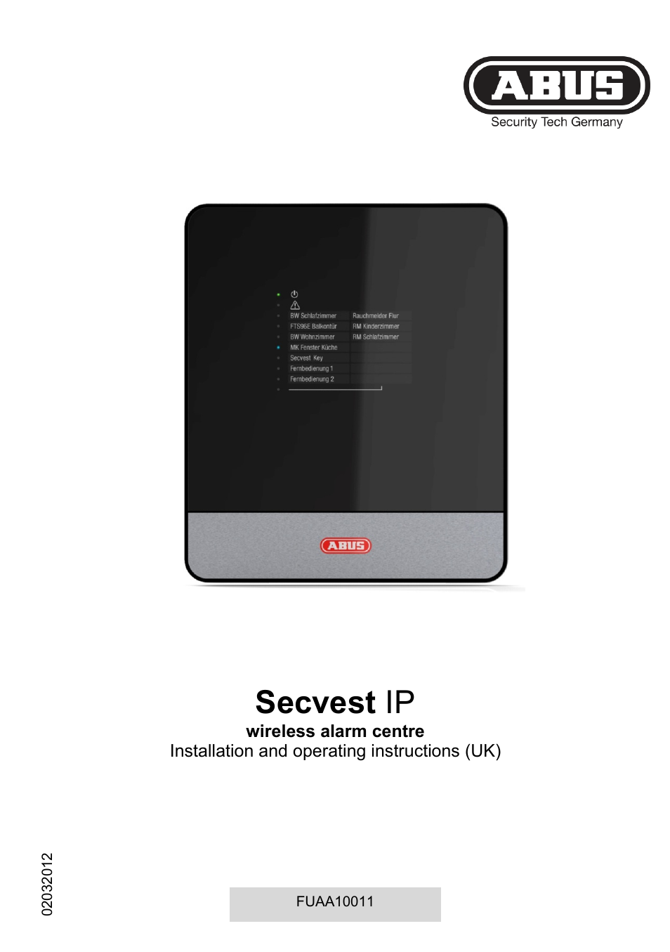 ABUS FUAA10021 Secvest IP Basic Set Operating instructions User Manual | 81 pages