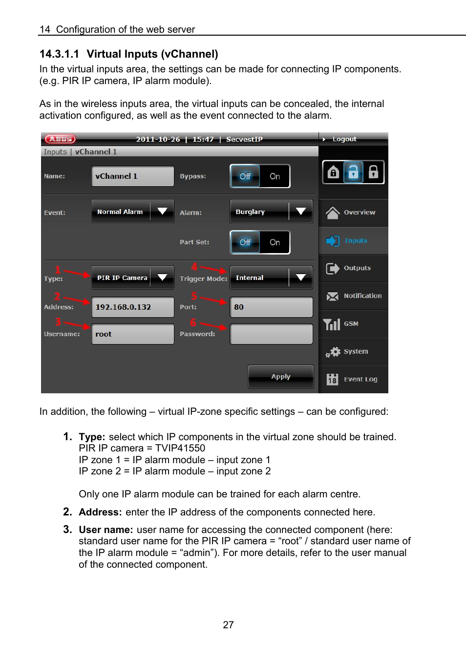 ABUS FUAA10021 Secvest IP Basic Set Operating instructions User Manual | Page 28 / 81