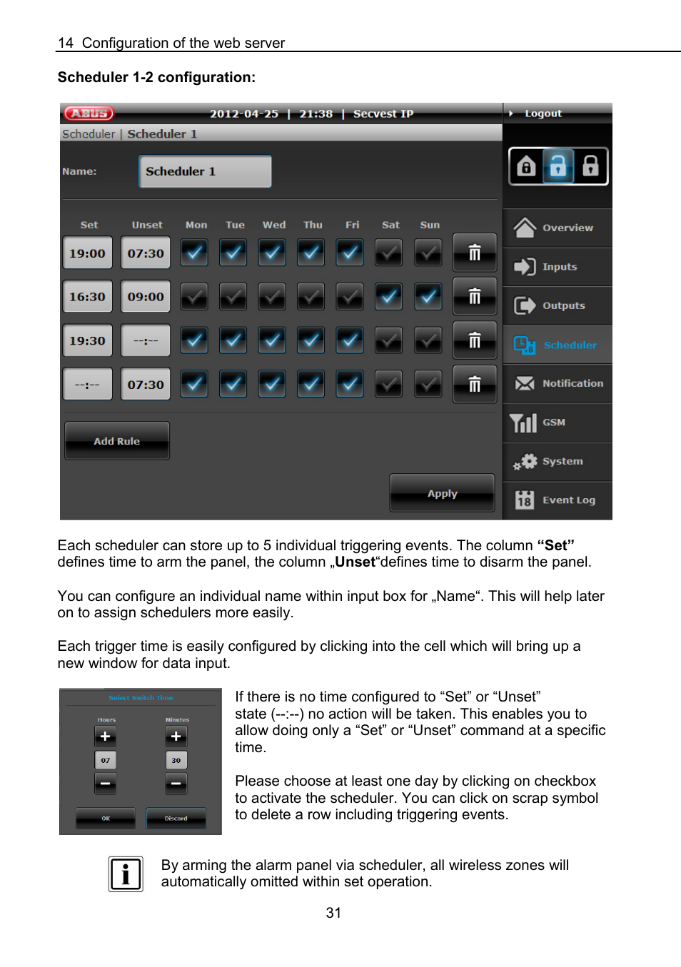 ABUS FUAA10021 Secvest IP Basic Set Operating instructions User Manual | Page 32 / 81