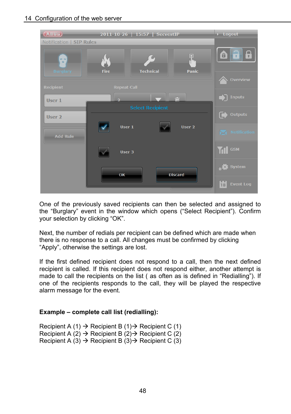 ABUS FUAA10021 Secvest IP Basic Set Operating instructions User Manual | Page 49 / 81