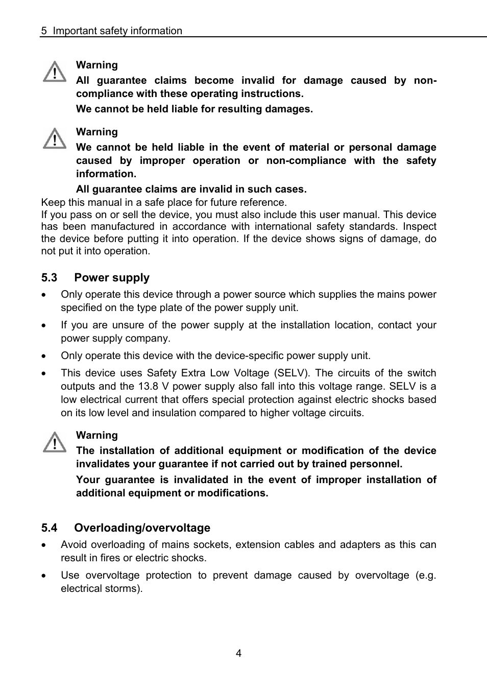 ABUS FUAA10021 Secvest IP Basic Set Operating instructions User Manual | Page 5 / 81