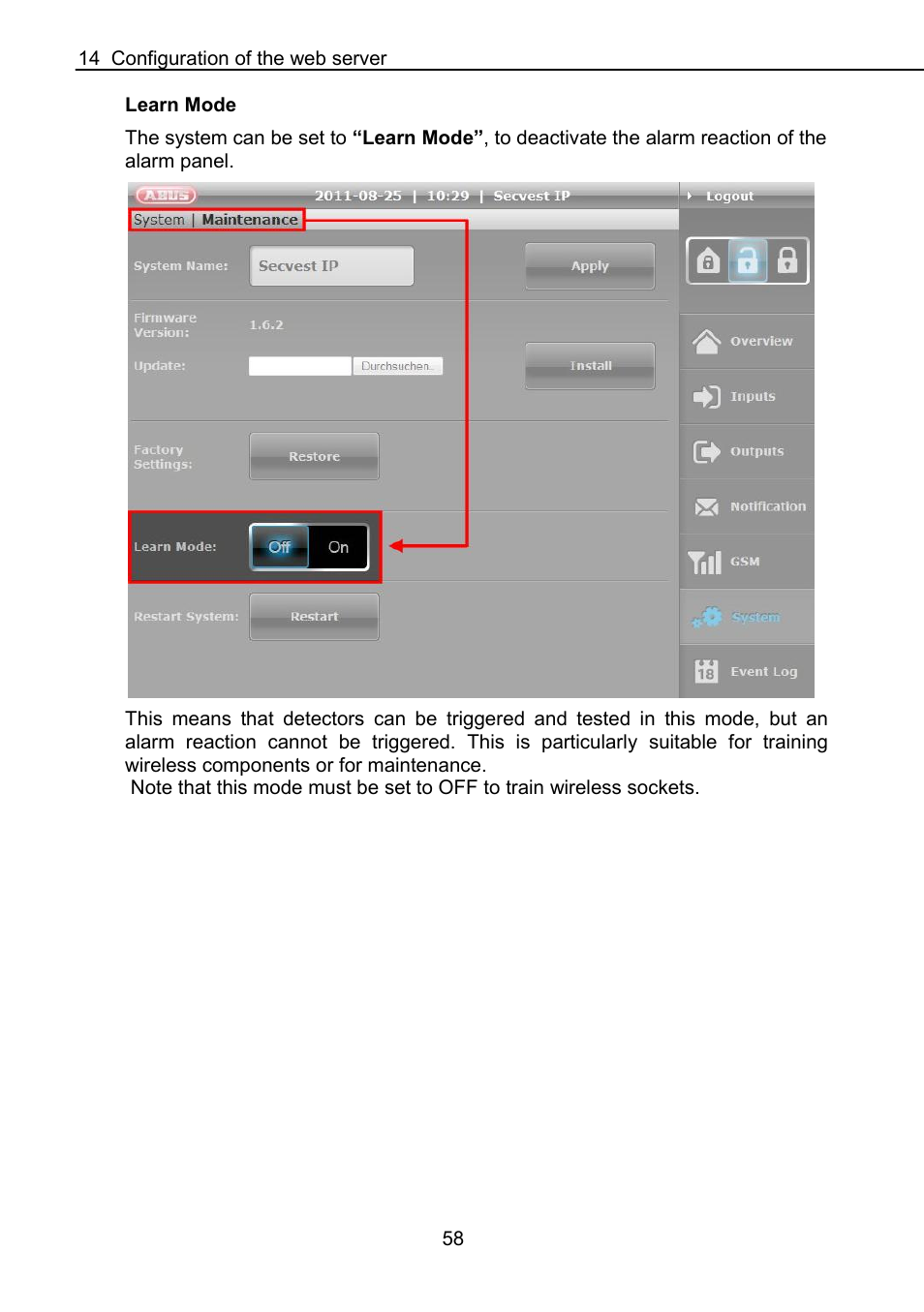 ABUS FUAA10021 Secvest IP Basic Set Operating instructions User Manual | Page 59 / 81