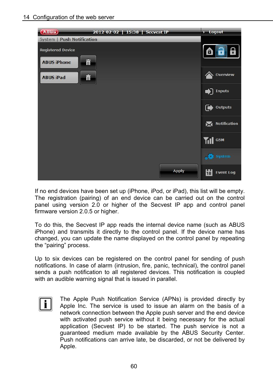 ABUS FUAA10021 Secvest IP Basic Set Operating instructions User Manual | Page 61 / 81