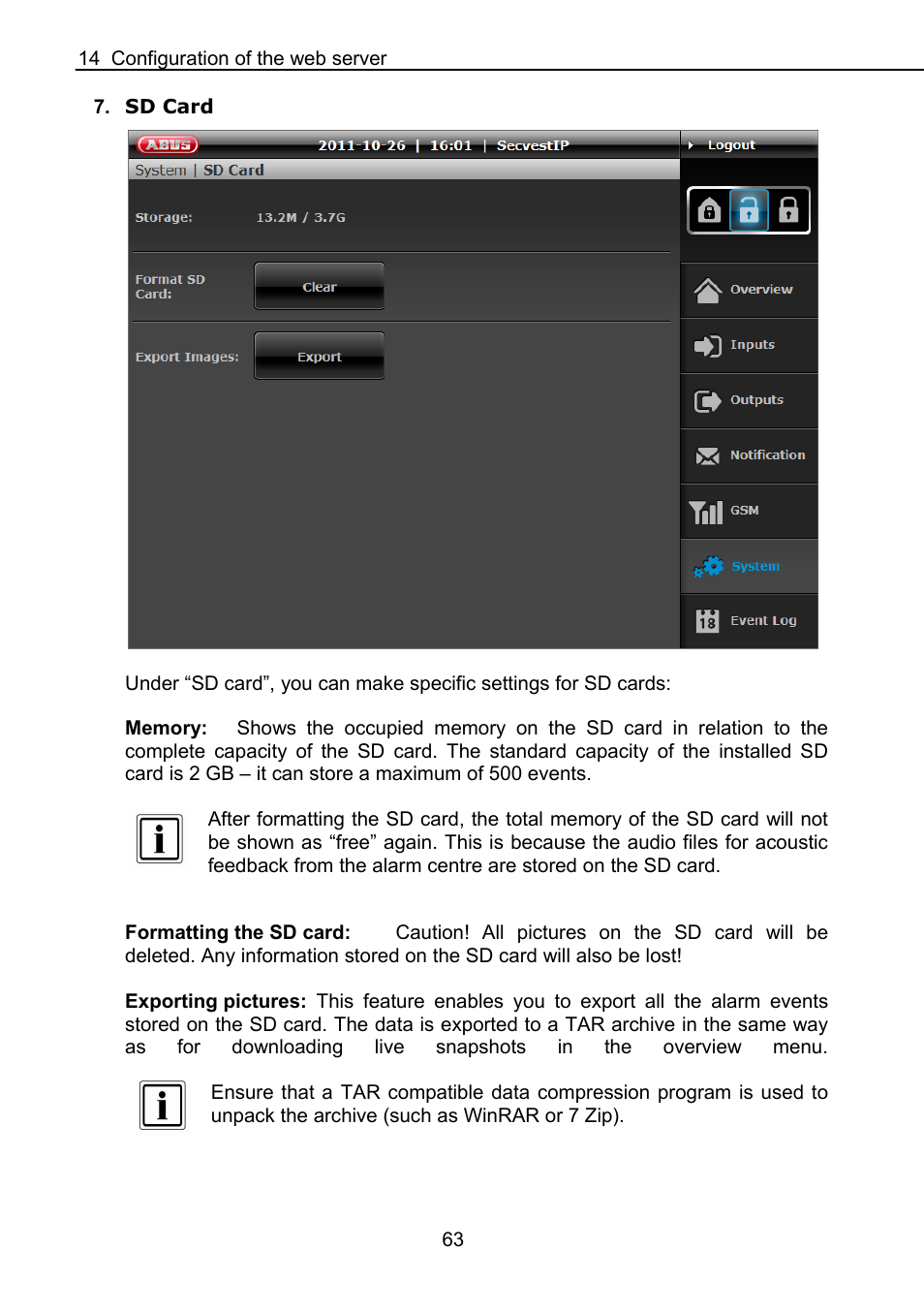 ABUS FUAA10021 Secvest IP Basic Set Operating instructions User Manual | Page 64 / 81