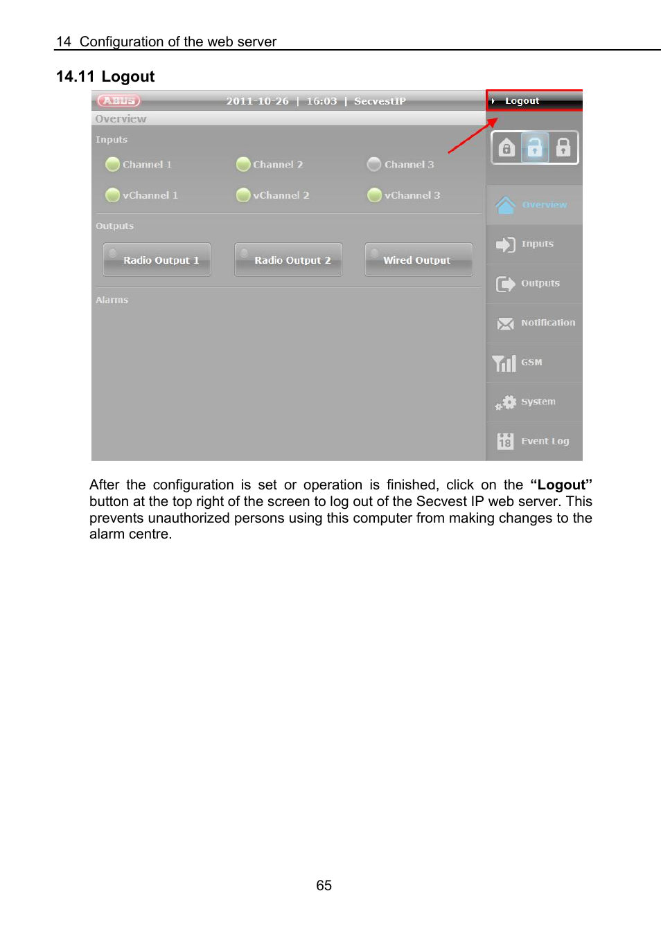 ABUS FUAA10021 Secvest IP Basic Set Operating instructions User Manual | Page 66 / 81