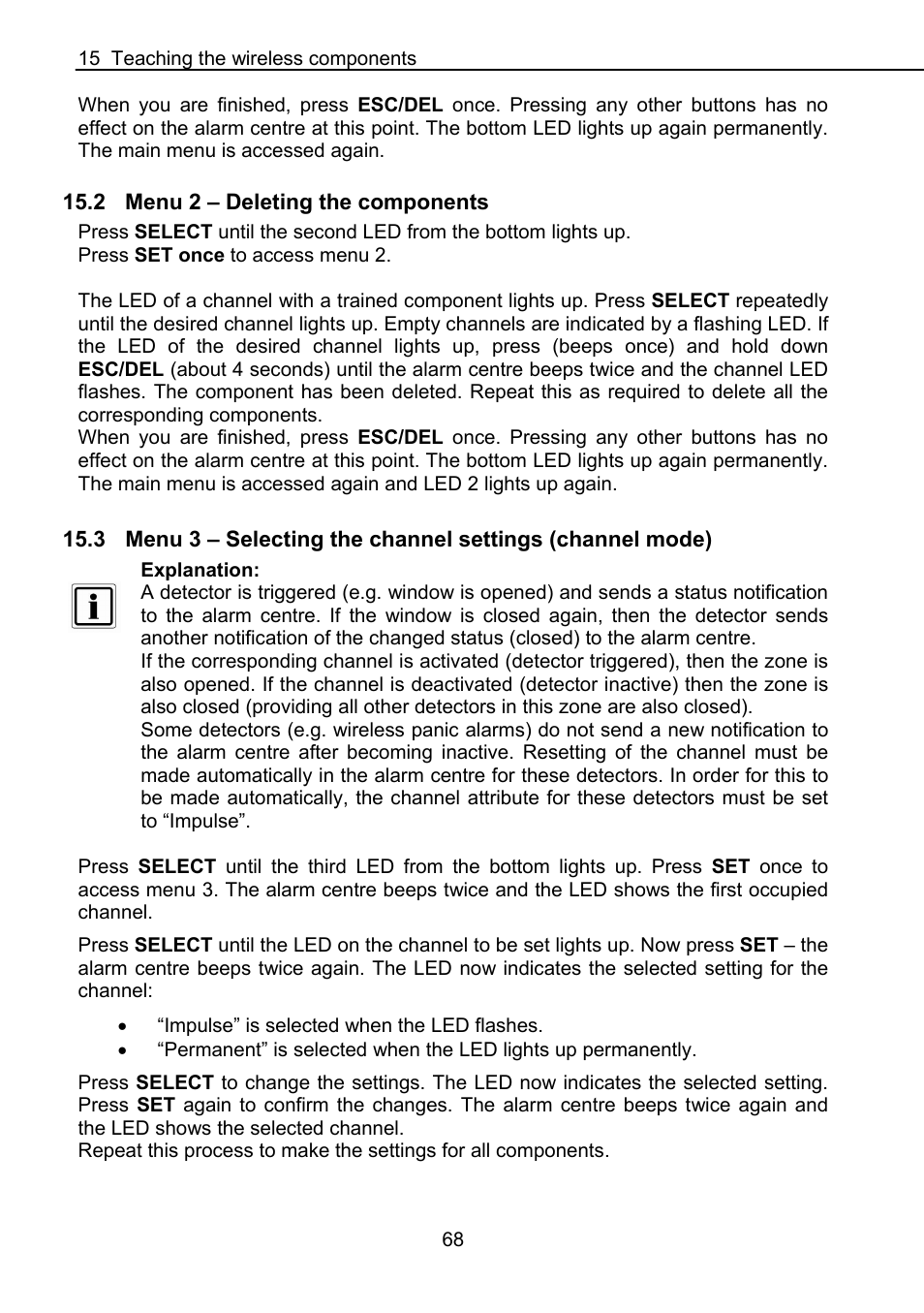 2 menu 2 – deleting the components | ABUS FUAA10021 Secvest IP Basic Set Operating instructions User Manual | Page 69 / 81