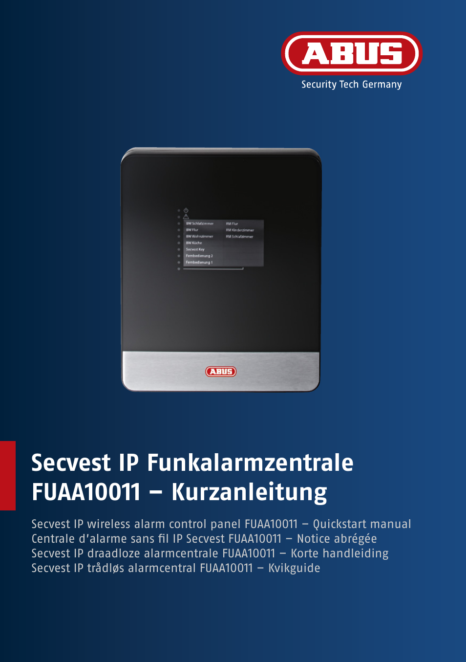 ABUS FUAA10021 Secvest IP Basic Set Quick operating instructions User Manual | 124 pages