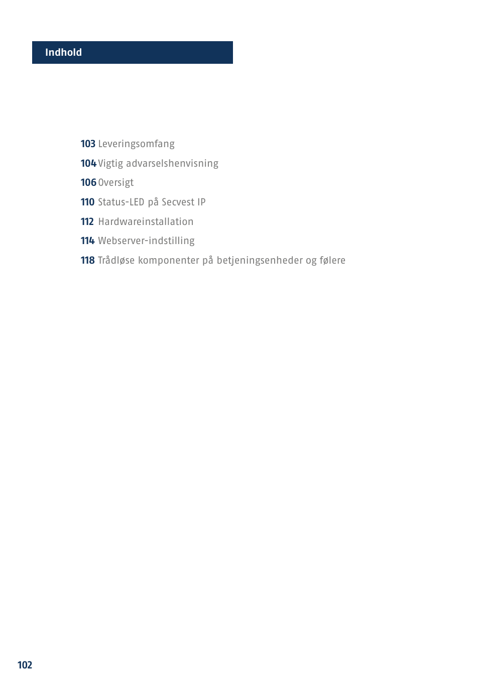 ABUS FUAA10021 Secvest IP Basic Set Quick operating instructions User Manual | Page 104 / 124