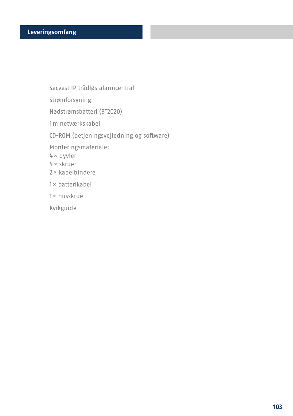 ABUS FUAA10021 Secvest IP Basic Set Quick operating instructions User Manual | Page 105 / 124