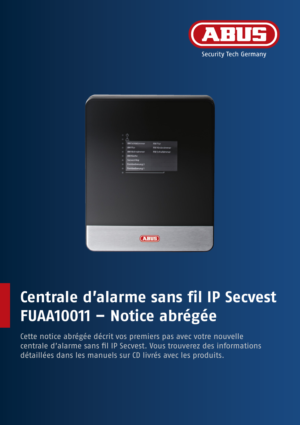 ABUS FUAA10021 Secvest IP Basic Set Quick operating instructions User Manual | Page 53 / 124