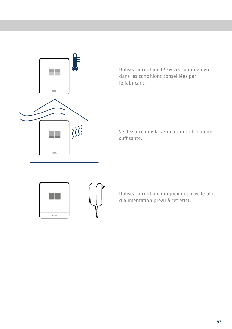ABUS FUAA10021 Secvest IP Basic Set Quick operating instructions User Manual | Page 59 / 124