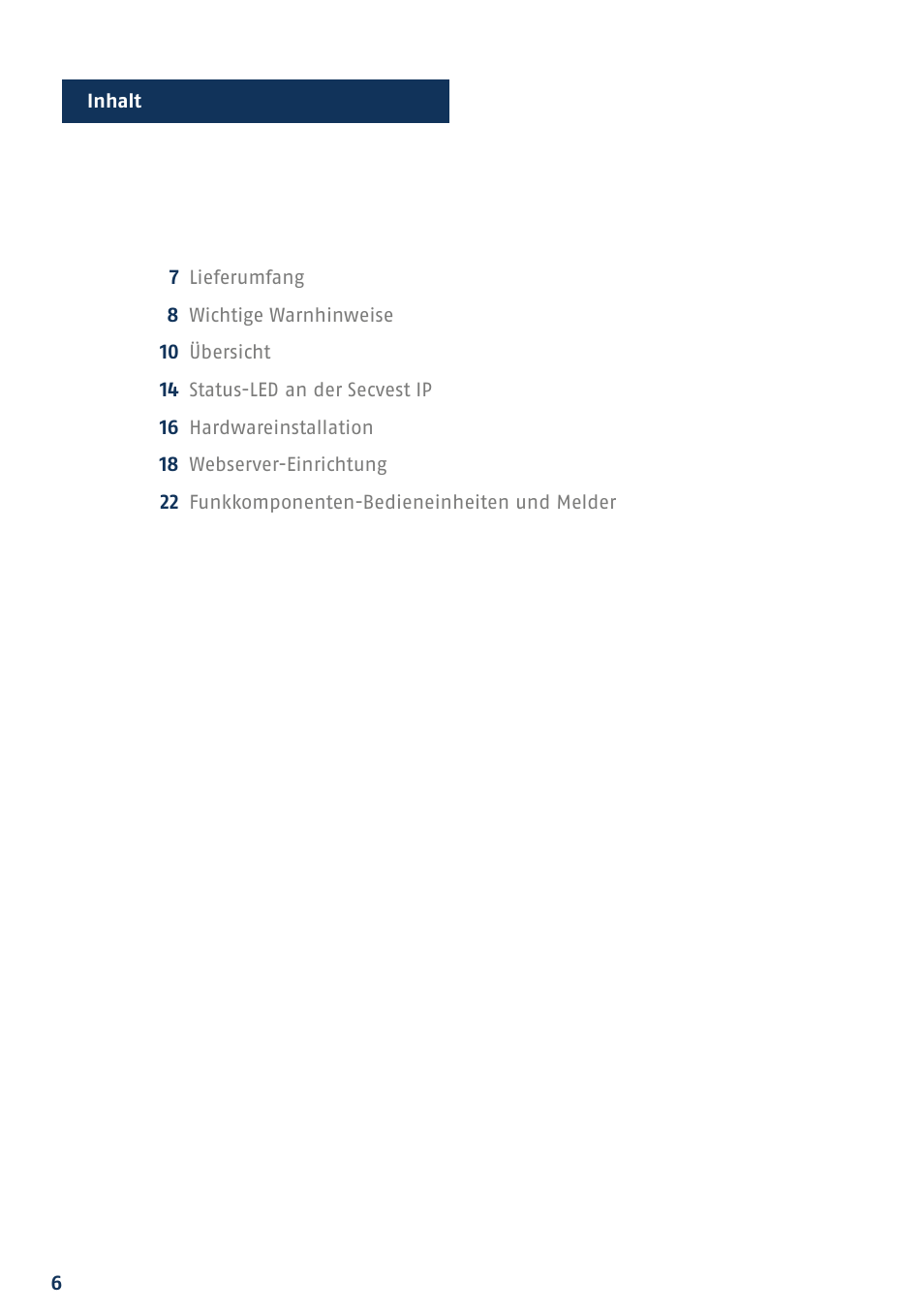 ABUS FUAA10021 Secvest IP Basic Set Quick operating instructions User Manual | Page 8 / 124