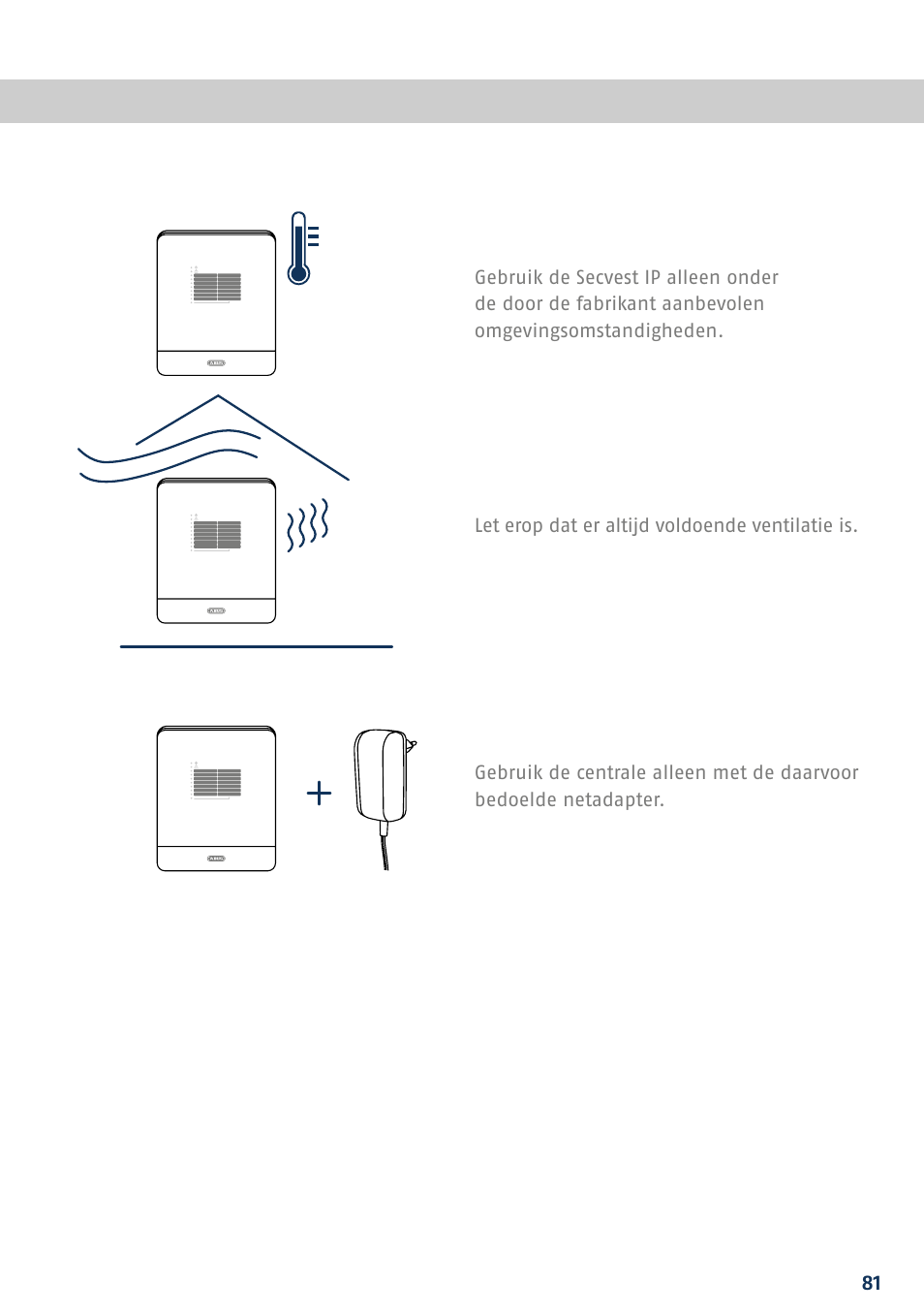 ABUS FUAA10021 Secvest IP Basic Set Quick operating instructions User Manual | Page 83 / 124