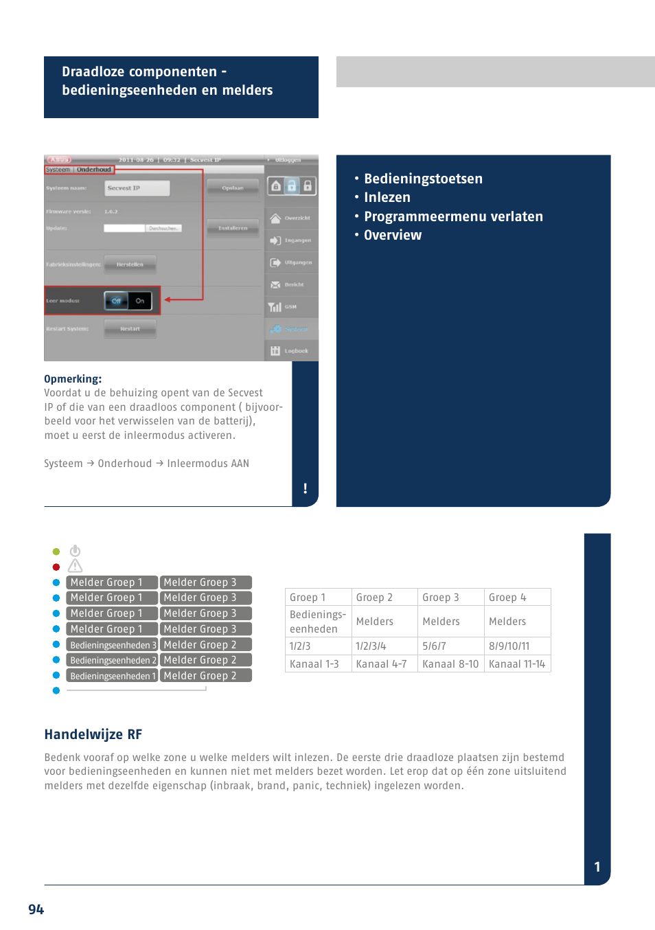 ABUS FUAA10021 Secvest IP Basic Set Quick operating instructions User Manual | Page 96 / 124