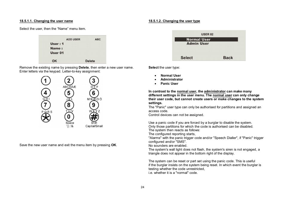 ABUS FU8006 Secvest 2WAY Wireless Alarm Control Panel (UK, DK, IT) Operating instructions User Manual | Page 24 / 47