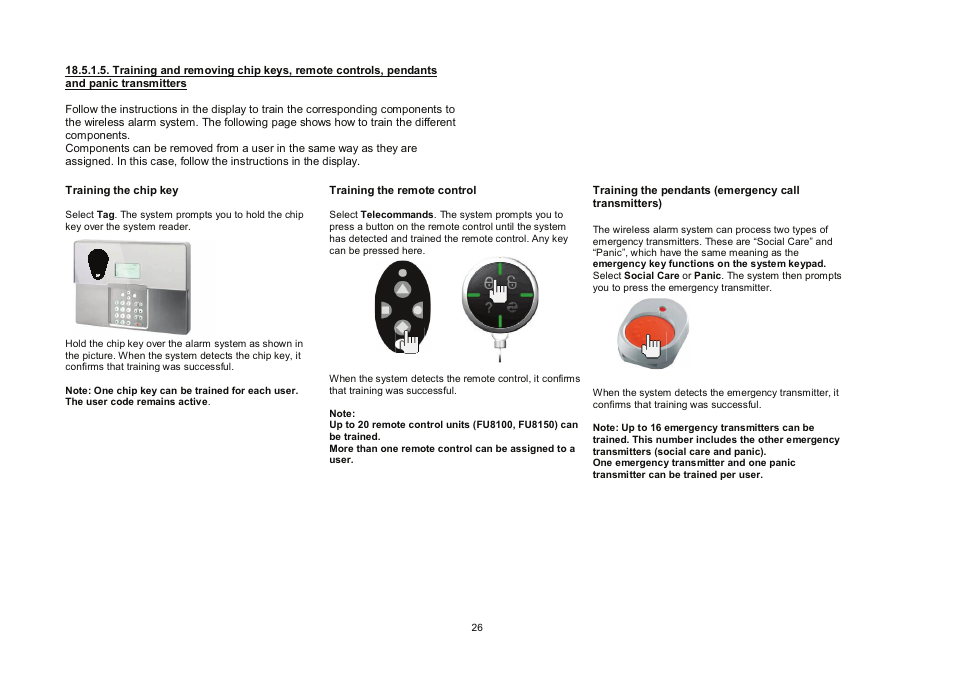 ABUS FU8006 Secvest 2WAY Wireless Alarm Control Panel (UK, DK, IT) Operating instructions User Manual | Page 26 / 47