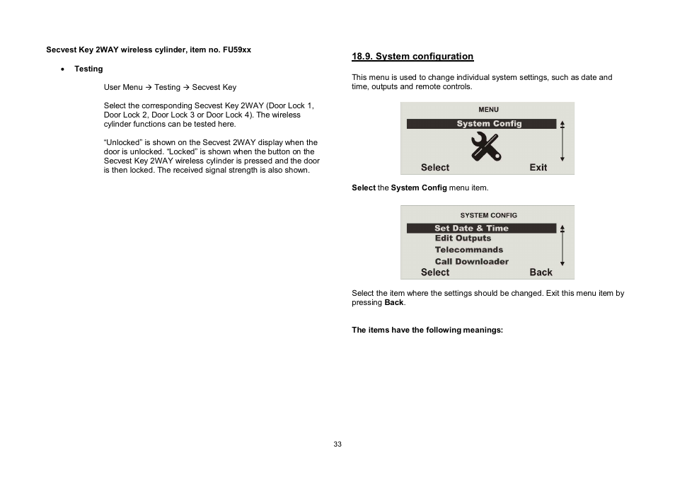 ABUS FU8006 Secvest 2WAY Wireless Alarm Control Panel (UK, DK, IT) Operating instructions User Manual | Page 33 / 47