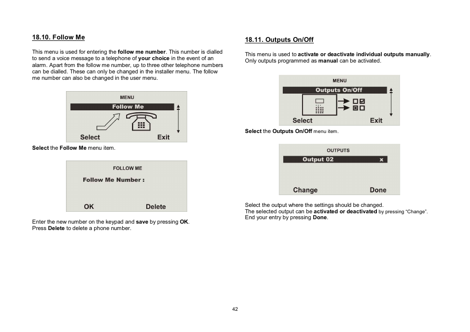 ABUS FU8006 Secvest 2WAY Wireless Alarm Control Panel (UK, DK, IT) Operating instructions User Manual | Page 42 / 47